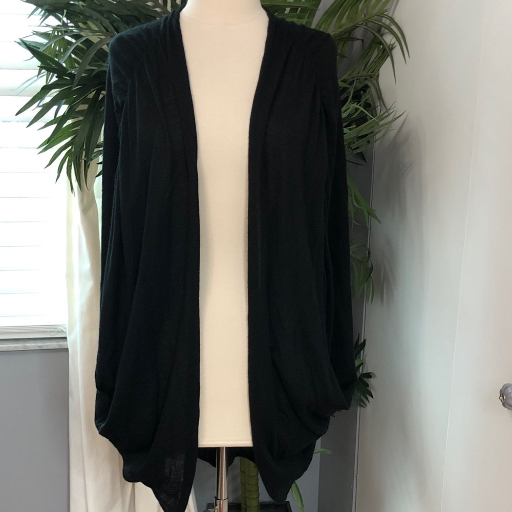Bottega Veneta 100 % cashmere Elegant Black Open-Front cardigan